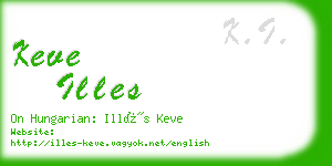 keve illes business card
